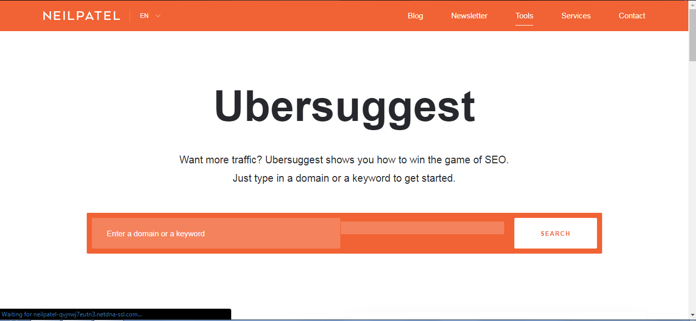 Keyword Brainstorming by Ubersuggest