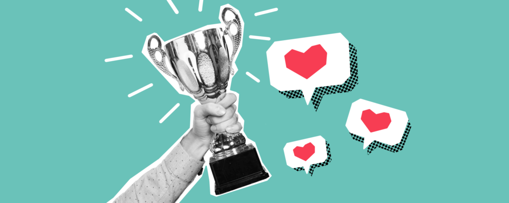Winning cup in hand - Social Media Contest Ideas