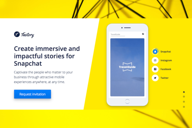 Fastory  (One of the Snapchat Tools for Marketing)