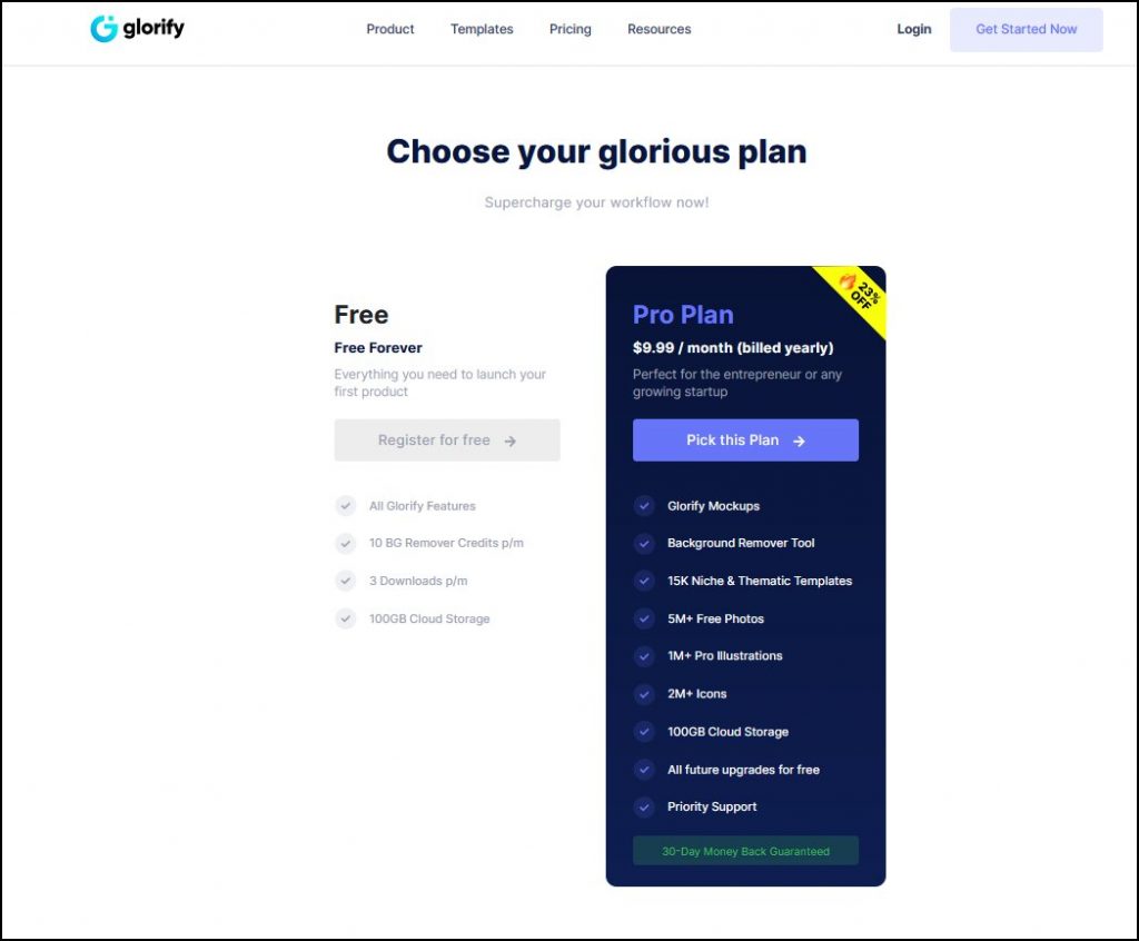 choose your glorious plan-glorify app review