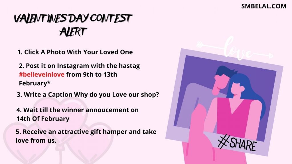Create a social media contest - Valentine's day sale ideas