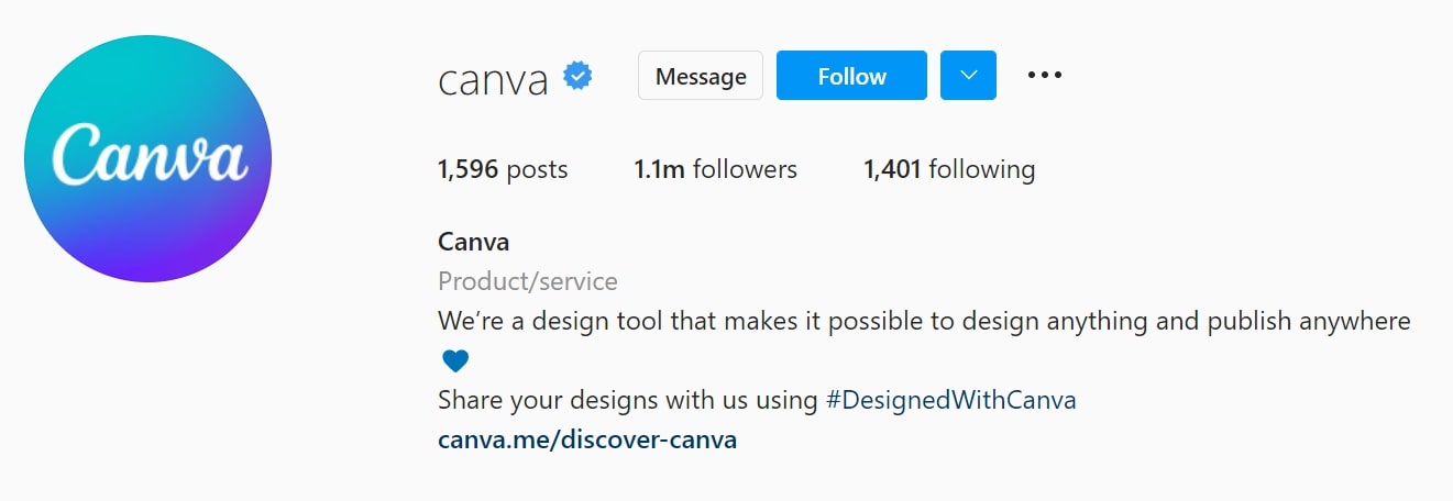 instagram bio ideas from canva