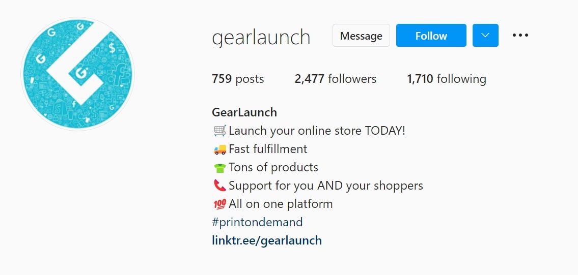 instagram bio ideas from gearlaunch