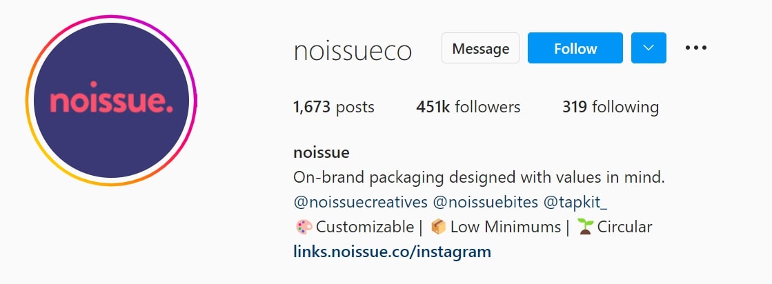 instagram bio ideas from noissueco