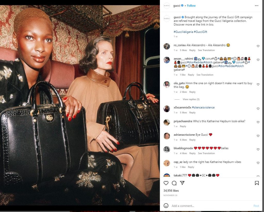Gucci's Instagram hashtags - How to Write Instagram Captions